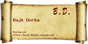 Bajk Dorka névjegykártya